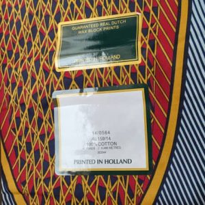 Dutch Hollandaise Wax Fabric 74- Blue