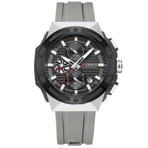Men's Luxury Curren Watch with Rubber Straps