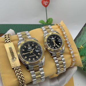 Rolex Couple Watch and Bracelet Set