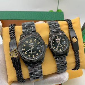 Rolex Couple Watch and Bracelet Set