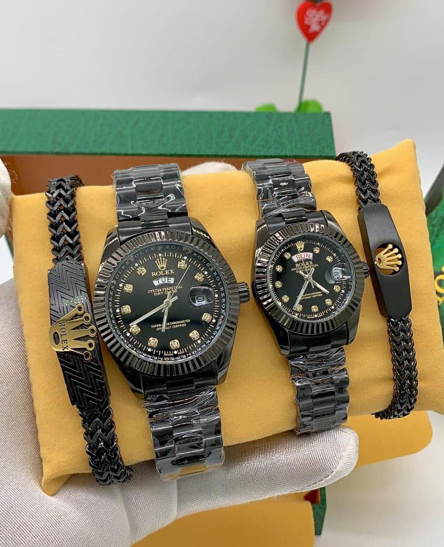 His & Hers Couple Watch and Bracelet Set