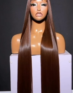 26" Inches Bone Straight With 5x5 Closure