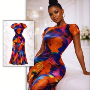 Colorful Mesh Dress