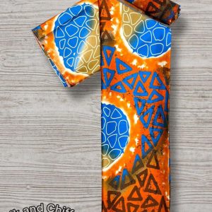 Silk and Chiffon Fabric- Orange