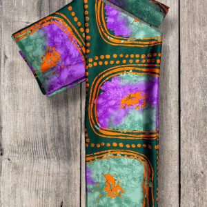 Silk and Chiffon Fabric- Green