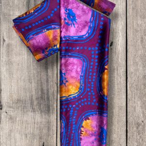 Silk and Chiffon Fabric- Purple