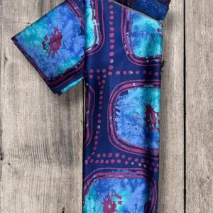 Silk and Chiffon Fabric- Blue