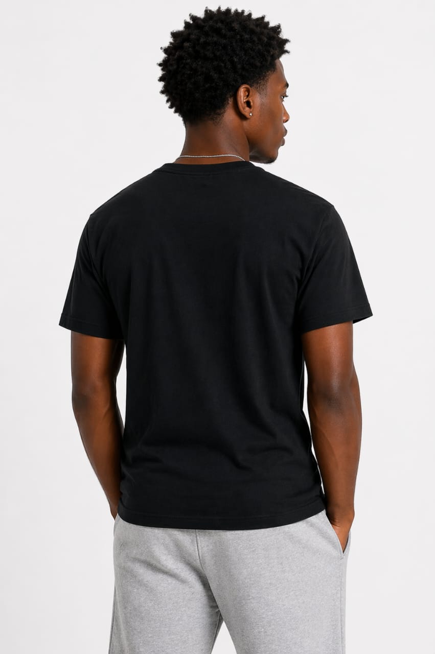 Men's Casual Champion T-shirt- Black - Image 3
