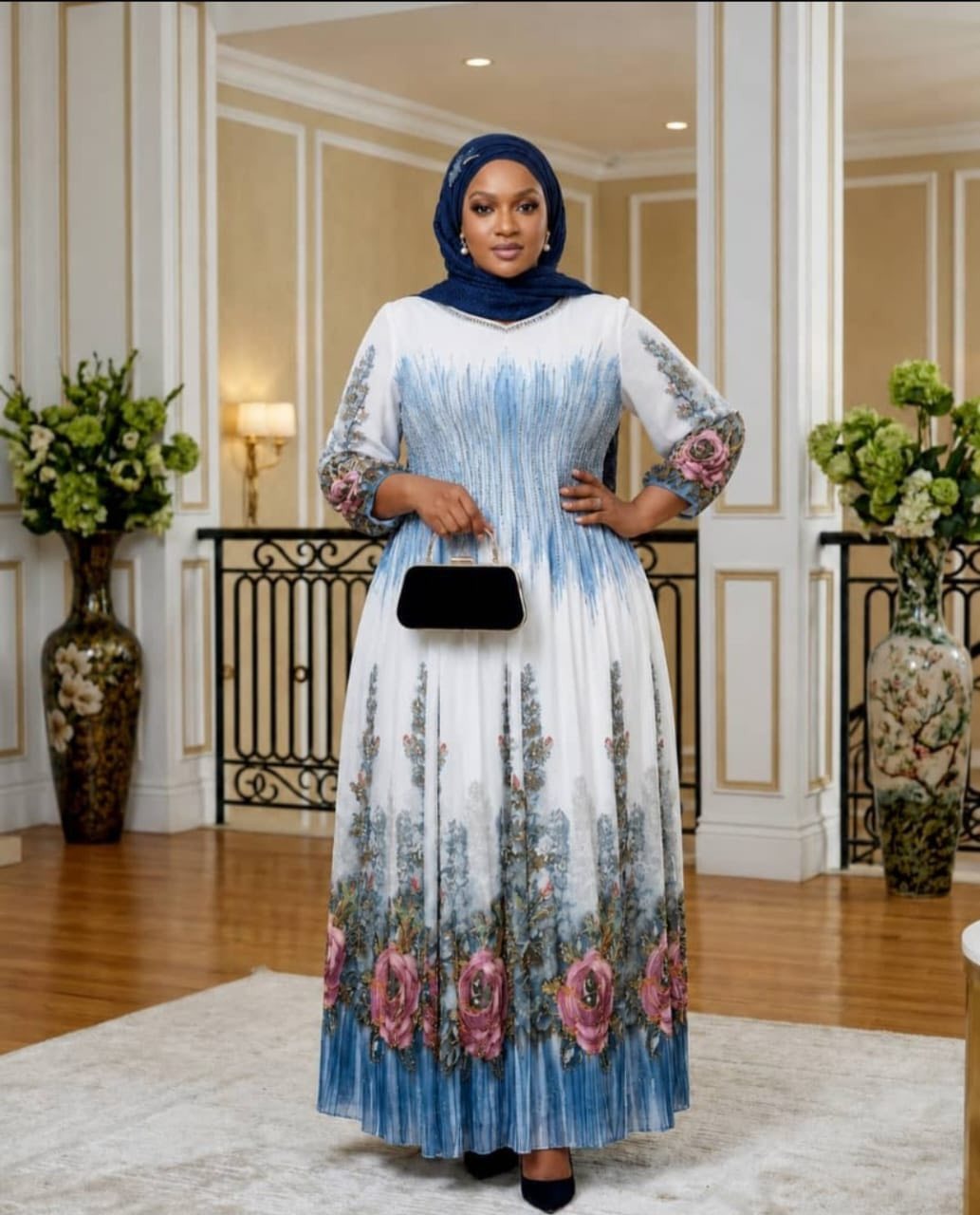 Elegant Women’s Abayas with Matching Scarf