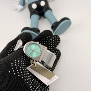 Silver Steel Ladies Cuff Watch