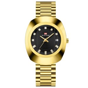 Fashionable Bracelet Chain Strap Gold Watch