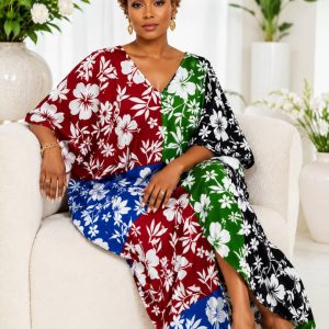 Colorful Flowery Ankara Patchwork Bubu