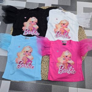 Cute Barbie High Quality Cotton Tops For Girls