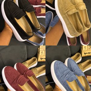 Women's Premium Suede Laceless Loafers – Comfortable Slip-On Casual Shoes
