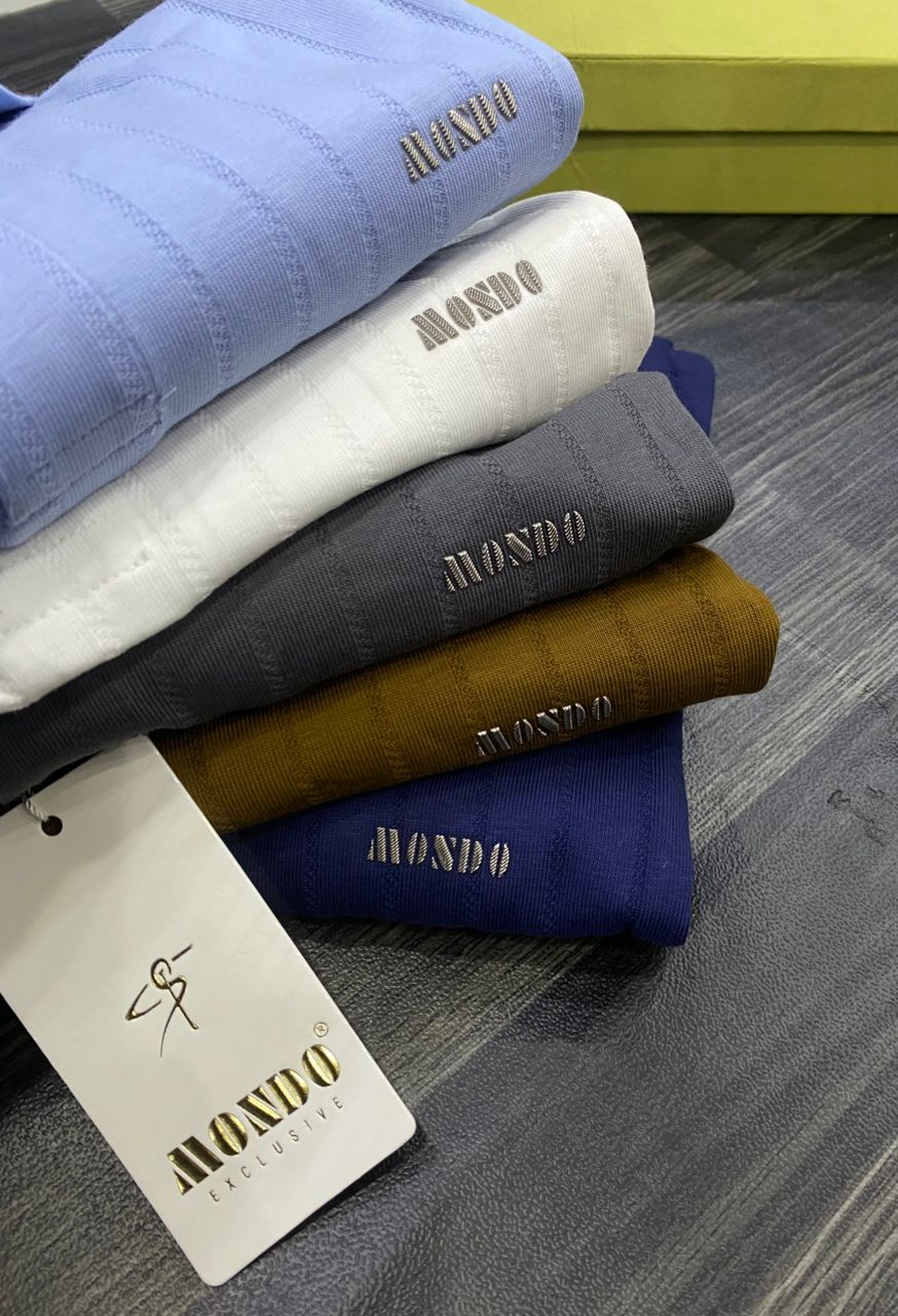 Men's Mondo Collar Neck Polo Shirt