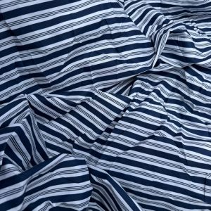 Blue Stripped High-Quality Cotton Fabric for Ready-to-Wear Clothing