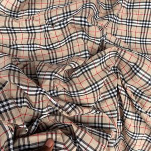 Plaid Cotton Dress Material for Ready-to-Wear Clothing