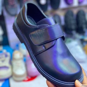 Black Leather Boys School Shoes