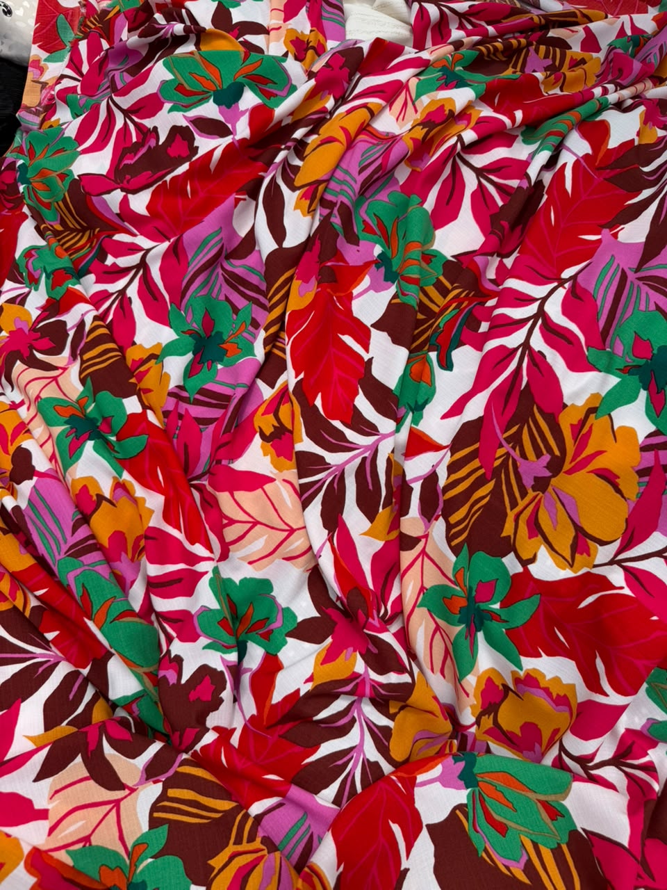 Premium Flower Print Crepe Dress Material