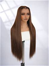 4x4 Closure Silky Straight Wig Color 4 - Image 3